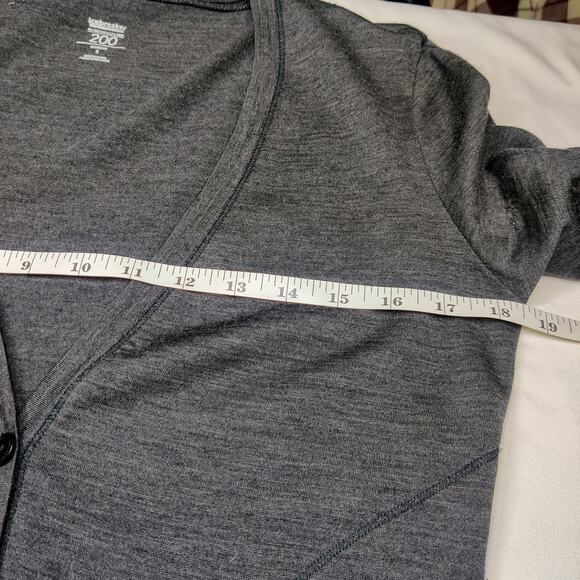 Icebreaker Merino Wool Superfine Lite Bliss Cardigan Small Charcoal Gray *Read - Picture 9 of 16
